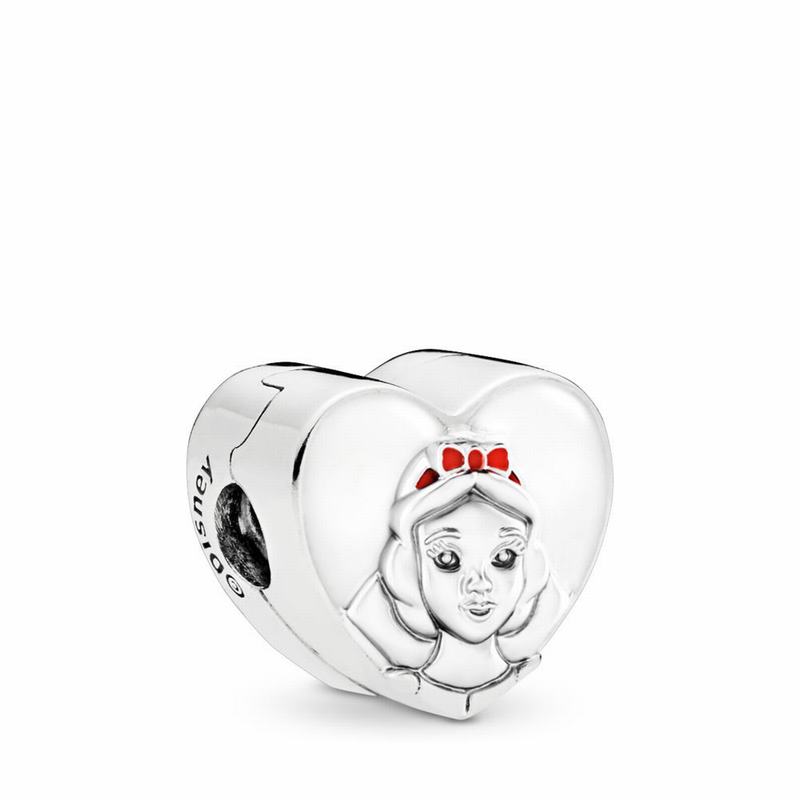 Pandora Disney Snow White Portrait Charm Ireland - Sterling Silver/Enamel/Red - 046315CSD